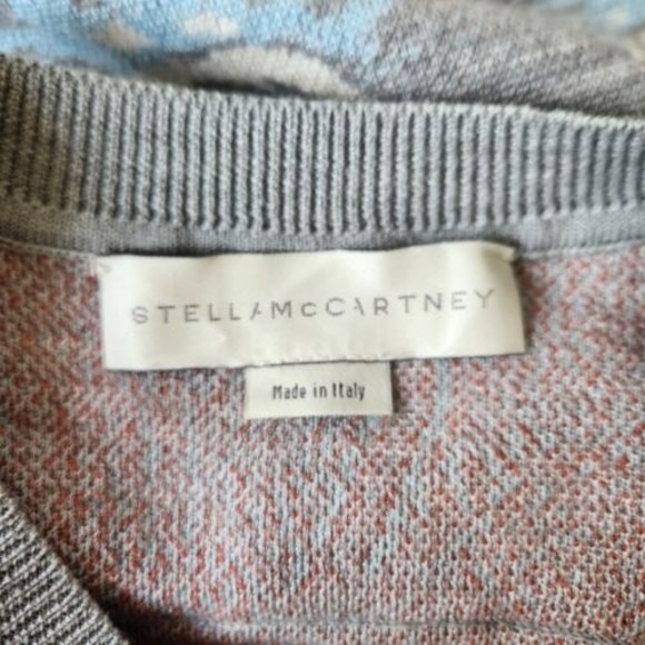 Stella McCartney Gray Swan Intarsia Ruffles Wool Sweater Italy Size 40 Size 8 - Picture 3 of 10